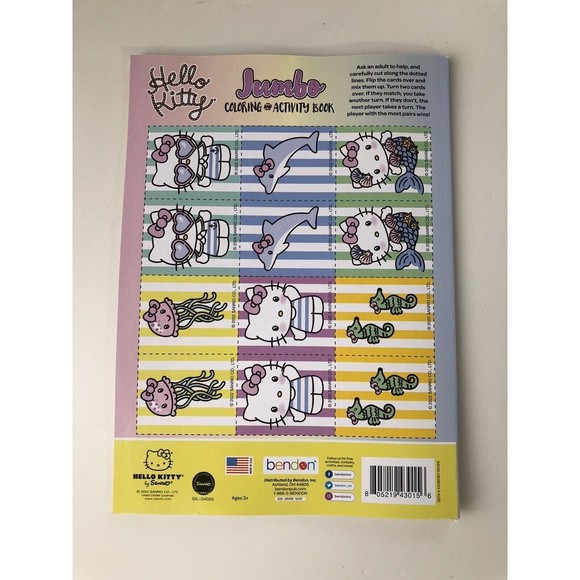 Hello Kitty Coloring & Activity Book for Kids 80 pages with a Memory Game Bonus! - Picture 3 of 7